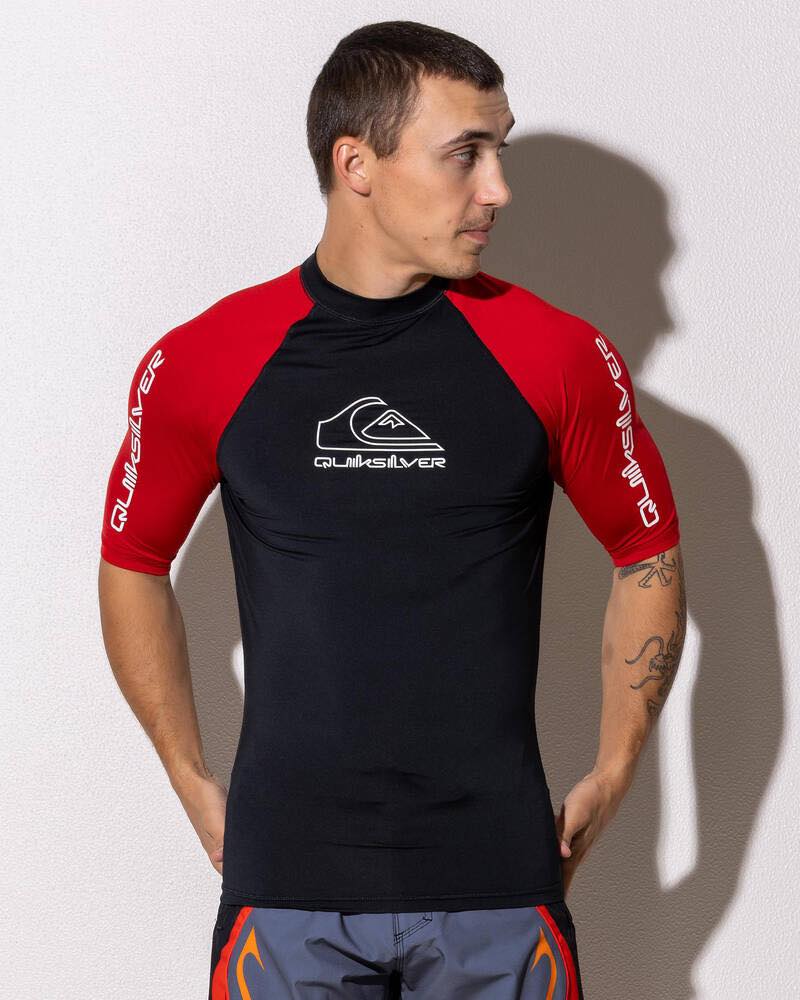 Quiksilver men's short-sleeve UPF 50+ rashguard, export quality